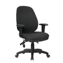 Nautilus Designs Harrison high back operator chair with molded foam, adjustable back and armrests, ergonomic office seating