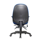 Nautilus Designs Harrison high back operator chair with molded foam, adjustable back and armrests, black finish.