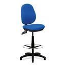 Java 200 Medium Back Draughtsman Chair by Nautilus Designs with twin lever adjustment and black fabric upholstery.