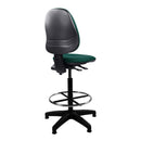 Nautilus Designs Java 200 Medium Back Draughtsman Chair with twin levers, side view showing ergonomic design and adjustable features.