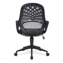 Nautilus Designs lattice mesh back operator chair with fluted black nylon base and ergonomic seat for office use.