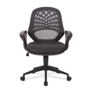 Nautilus Designs lattice mesh back operator chair with fluted black nylon base, ergonomic office seating with breathable mesh.