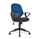 Lattice mesh back operator chair with fluted black nylon base by Nautilus Designs, featuring ergonomic office seating.