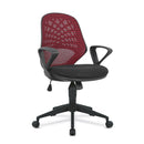 Nautilus Designs lattice mesh back operator chair with fluted black nylon base, ergonomic office seating with adjustable features.