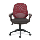 Nautilus Designs lattice mesh back operator chair with fluted black nylon base, ergonomic office seating with adjustable features.