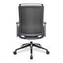 Nautilus Designs Libra high back fabric managers chair with ergonomic design and black upholstery.
