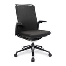 Libra high back fabric managers chair by Nautilus Designs with ergonomic design and black upholstery.
