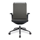 Nautilus Designs Libra high back fabric managers chair with ergonomic design, gray upholstery, and adjustable armrests.
