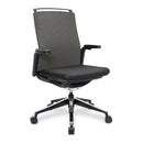 Nautilus Designs Libra high-back fabric managers chair with ergonomic design and adjustable features in gray fabric.