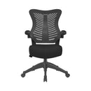 Nautilus Designs Mercury 2 executive office chair with medium back mesh and airflow fabric seat, front view.