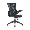 Side view of Nautilus Designs Mercury 2 Executive mesh chair with airflow fabric seat and medium back support.
