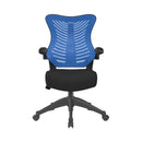 Nautilus Designs Mercury 2 executive mesh office chair with medium back and airflow fabric seat, front view.
