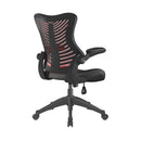 Side view of Nautilus Designs Mercury 2 executive mesh chair with medium back and airflow fabric seat.