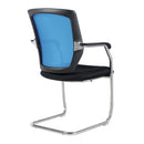 Nautilus Designs Nexus medium back two-tone mesh visitor chair with side view, showcasing ergonomic design and modern style.