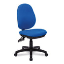 Java 200 Medium Back Operator Chair by Nautilus Designs with twin lever adjustment and black fabric upholstery.