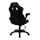 Nautilus Designs Predator Executive ergonomic gaming-style office chair with folding arms, black back view showing adjustable features.