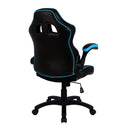 Side view of Nautilus Designs Predator Executive ergonomic gaming-style office chair with black folding arms and adjustable back support.