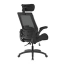 Nautilus Designs Resolute high back mesh office chair with side view, showcasing breathable mesh back and sturdy frame.
