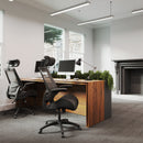 Black Resolute high back mesh chair by Nautilus Designs with sturdy frame and ergonomic design for high weight capacity.