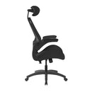 Nautilus Designs Resolute high back mesh office chair with ergonomic design and high weight capacity, shown from side angle.