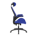 Nautilus Designs Resolute high back mesh office chair with durable frame and ergonomic design, side view showing adjustable features.