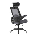 Side view of Nautilus Designs Resolute high back mesh chair with ergonomic design and high weight capacity.