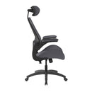 Nautilus Designs Resolute high back mesh office chair with adjustable headrest and high weight capacity, gray fabric and ergonomic design