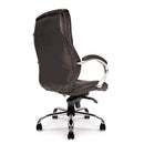 Side view of the Nautilus Designs Sandown high back executive chair with luxurious leather face and ergonomic design.