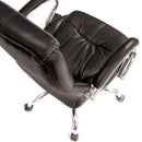 Nautilus Designs Sandown high back leather executive chair with luxurious leather face and ergonomic design.