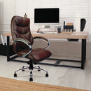 Nautilus Designs Sandown high back leather executive chair with plush cushioning and ergonomic design in a stylish office setting.