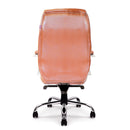 Luxurious leather-faced Nautilus Designs Sandown high-back executive chair with ergonomic design and padded headrest.