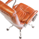 Nautilus Designs Sandown high back luxurious leather-faced executive chair with ergonomic design and detailed stitching.