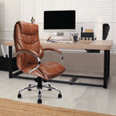 Nautilus Designs Sandown high back leather office chair with plush cushioning and ergonomic design, suitable for executive workspace.