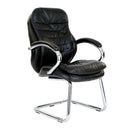 Santiago High Back Italian Leather Faced Executive Visitor Armchair - NWOF