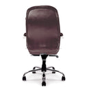 Nautilus Designs Santiago high back executive chair with Italian leather face and ergonomic design, featuring a sleek black finish.