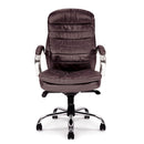 Nautilus Designs Santiago executive chair with high back, Italian leather faced upholstery, and ergonomic design.