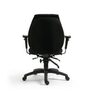 Nautilus Designs Severn ergonomic medium back operator chair with adjustable armrests and multi-functional sync mechanism.