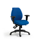 Nautilus Designs Severn ergonomic medium back operator chair with adjustable features and multi-functional design.