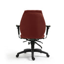 Nautilus Designs Severn ergonomic medium back operator chair with adjustable armrests and multi-functional features.