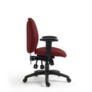 Nautilus Designs Severn ergonomic medium back multi-functional operator chair with adjustable armrests and lumbar support.
