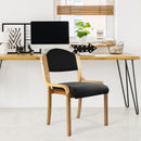 Nautilus Designs Tahara fabric Beech framed stackable side chair with upholstered padded seat and backrest