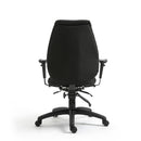 Nautilus Designs Thames ergonomic high back operator chair with adjustable headrest and multi-functional features for all-day comfort.