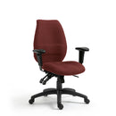Nautilus Designs Thames ergonomic high back operator chair with adjustable headrest and multi-functional features in a modern office setting