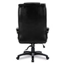 Nautilus Designs Titan oversized high back leather effect executive chair with integral headrest, black color, ergonomic design.