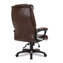Side view of Nautilus Designs Titan oversized high back leather effect executive chair with integral headrest.