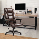 Nautilus Designs Titan oversized high back leather effect executive chair with integral headrest, black, stylish and ergonomic.