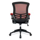 Nautilus Designs Luna Designer medium back mesh chair with two-tone finish and folding arms, featuring ergonomic seating and modern style.