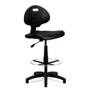 Nautilus Designs Derwent polyurethane draughtsman chair with adjustable height and ergonomic design, featuring a cushioned seat and backrest.