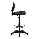 Nautilus Designs Derwent polyurethane draughtsman chair with adjustable height and ergonomic back support, side view.