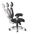 Side view of Nautilus Designs Ergo ergonomic high back mesh office chair in black, showcasing its sleek design and adjustable features.